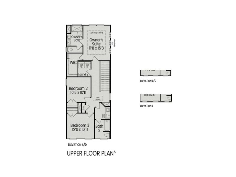 2D floor plan layout for the The Alexander by Davidson Homes LLC in Forestville Yard, Knightdale, NC (Image 4). 2D floor plan layout for the The Alexander by Davidson Homes LLC in Forestville Yard, Knightdale, NC (Image 4).