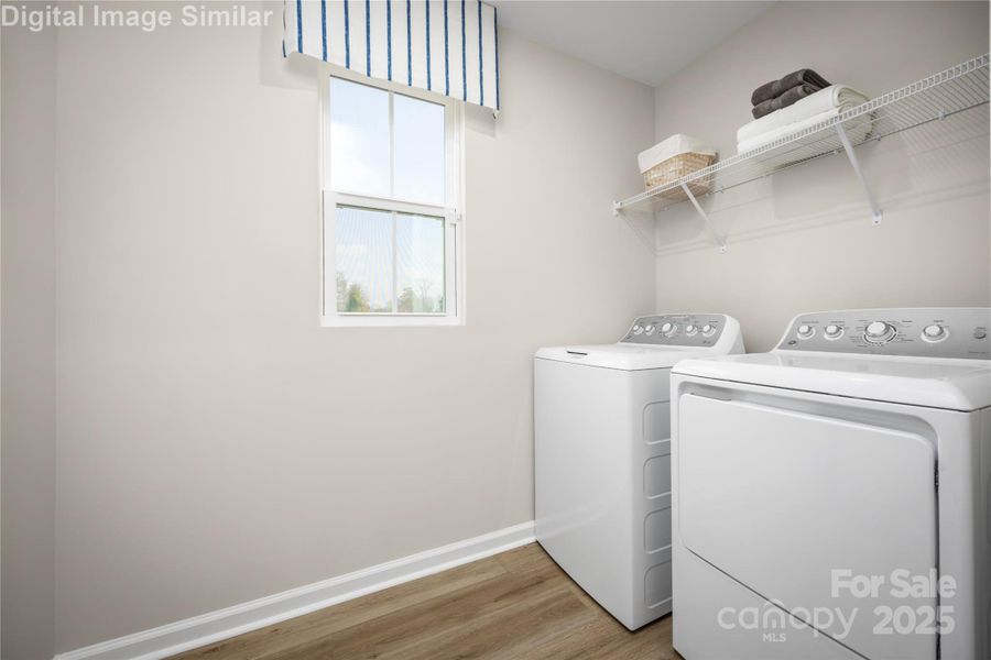 Washer and Dryer Included.  Whether you are Tackling a Full Load or just Freshening up Linens, this Space Supports your Routine in Style.