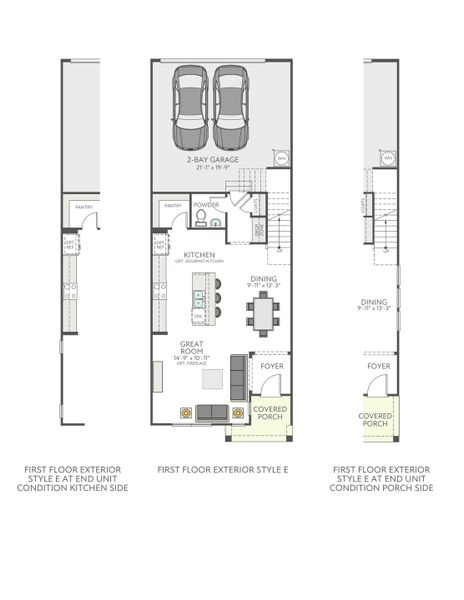 2D floor plan layout for the York by Tri Pointe Homes in Southbridge, Fort Mill, SC (Image 4).
