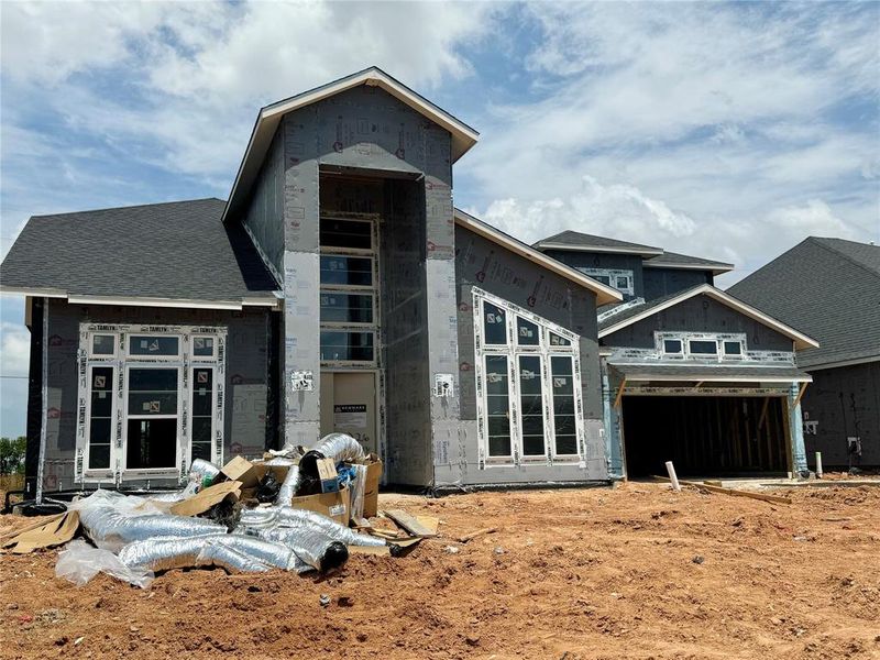 MODERN DESIGN - STONE - STUCCO AND BRICK ELEVATION