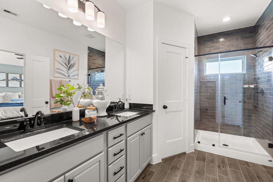 Furnished interior view inside a new home in Meridiana, Manvel (Image 12).