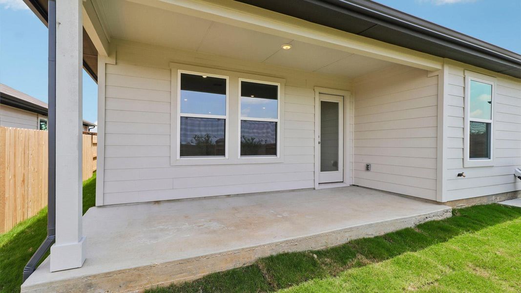 Exterior details and patio area of a home in Briarwood, Elgin (Image 2). Exterior details and patio area of a home in Briarwood, Elgin (Image 2).