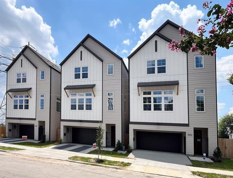 Front exterior of a new home in Elysian Manor, Houston, TX, highlighting curb appeal (Image 1). Front exterior of a new home in Elysian Manor, Houston, TX, highlighting curb appeal (Image 1).
