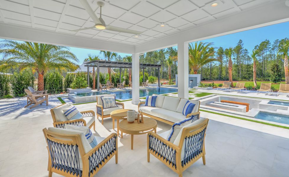 Exterior details and patio area of a home in SilverLeaf, St. Augustine (Image 29). Exterior details and patio area of a home in SilverLeaf, St. Augustine (Image 29).