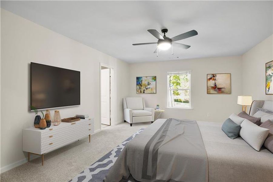 Furnished interior view inside a new home in , Buford (Image 10).