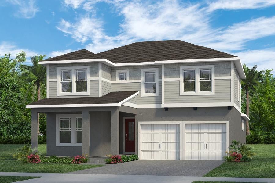 Representative exterior photo of a completed home built from the Eliot by Rockwell Homes in Northlake at Ovation, Winter Garden, FL (Image 30). Representative exterior photo of a completed home built from the Eliot by Rockwell Homes in Northlake at Ovation, Winter Garden, FL (Image 30).