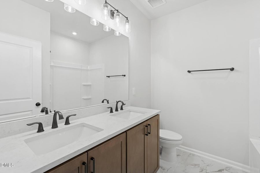 Double sinks in Hall Bath