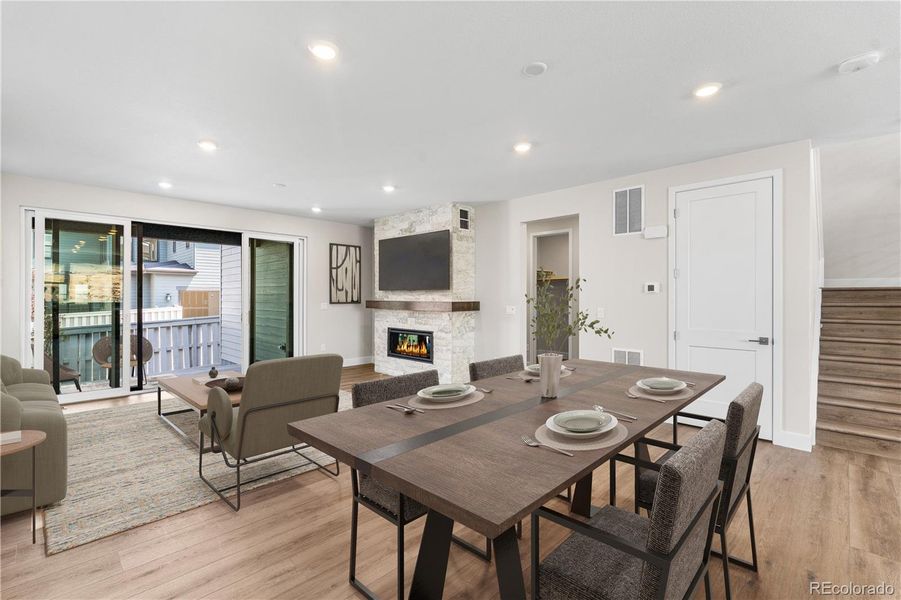 Furnished interior view inside a new home in Storytellers at Lyric, Lone Tree (Image 22).