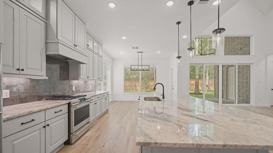 Representative furnished interior of a home built from the Waterloo by Chesmar Homes in Attwater 65's, Waller (Image 6).