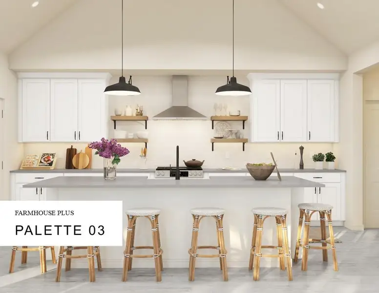 Farmhouse Look Palette 3 Selection Sheet (*Artist rendering used for illustration purposes only.)