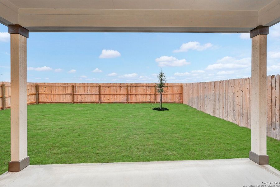 Exterior details and patio area of a home in Park Place, New Braunfels (Image 19).