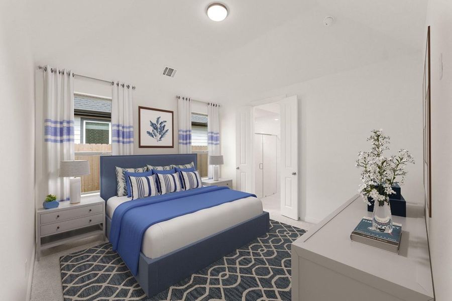 Furnished interior in a model home at Riceland: 42ft. lots in Mont Belvieu (Image 6).