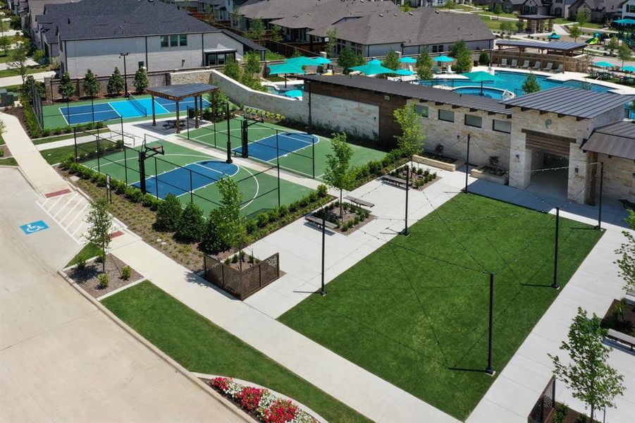 Sports Courts and Event Lawn