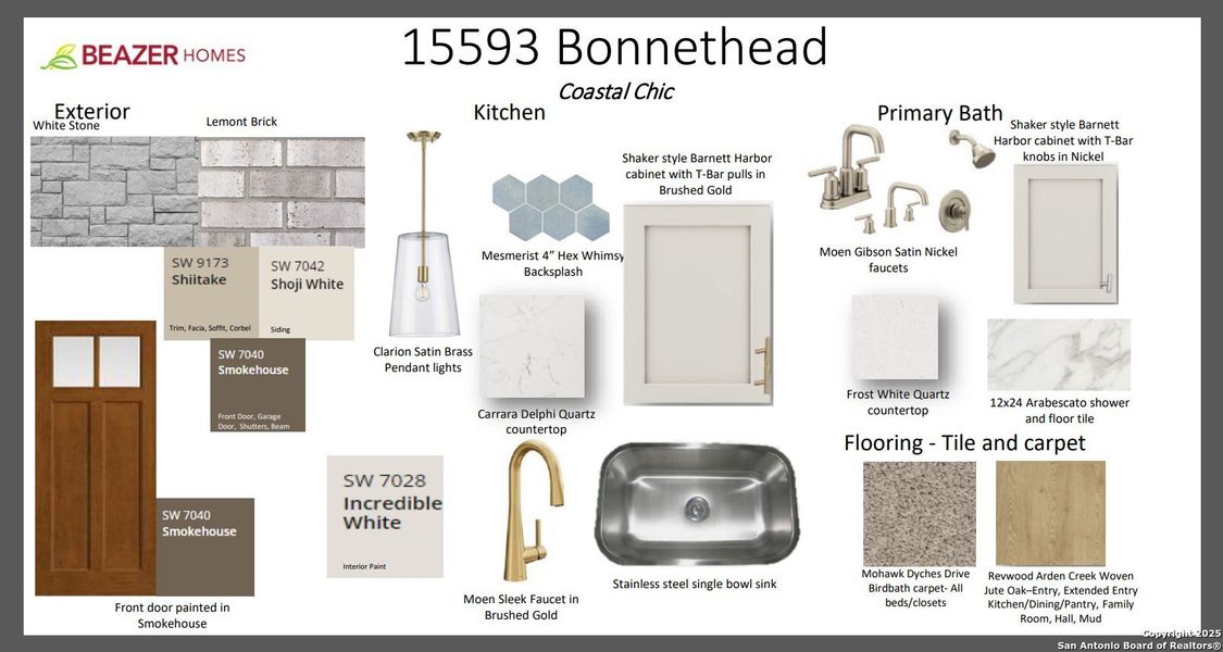 Sample of building materials used in homes in Hunter's Ranch, San Antonio (Image 11).