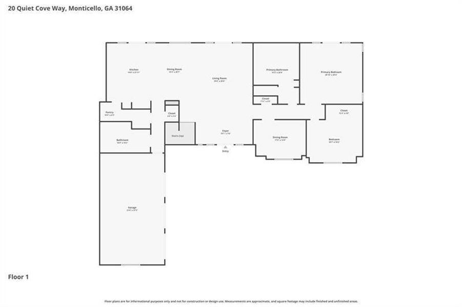 2D floor plan layout of this home in , Monticello, GA (Image 5).