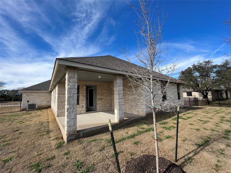 Exterior details and patio area of a home in Delaware Springs, Burnet (Image 3). Exterior details and patio area of a home in Delaware Springs, Burnet (Image 3).