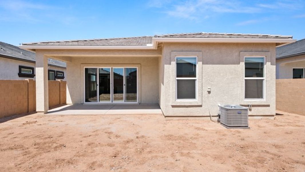 Exterior details and patio area of a home in Apache Farms, Buckeye (Image 19).