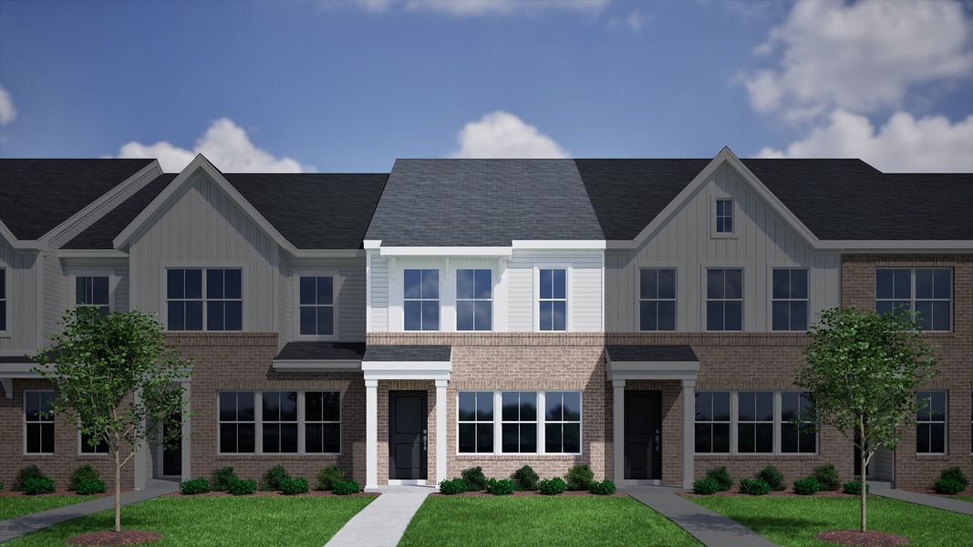 Representative exterior photo of a completed home built from the Clover - Genesis Value Collection by Mungo Homes in Westview, Charlotte, NC (Image 12).