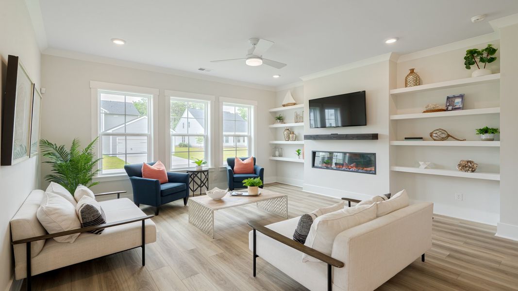 Representative furnished interior of a home built from the Lighthouse II by DRB Homes in The Oaks, Mount Pleasant (Image 7). Representative furnished interior of a home built from the Lighthouse II by DRB Homes in The Oaks, Mount Pleasant (Image 7).