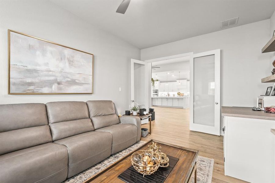 Furnished interior view inside a new home in Trinity Falls, McKinney (Image 7).