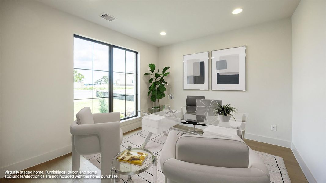 Furnished interior view inside a new home in Santa Rita Ranch - Eldorado, Liberty Hill (Image 4). Furnished interior view inside a new home in Santa Rita Ranch - Eldorado, Liberty Hill (Image 4).