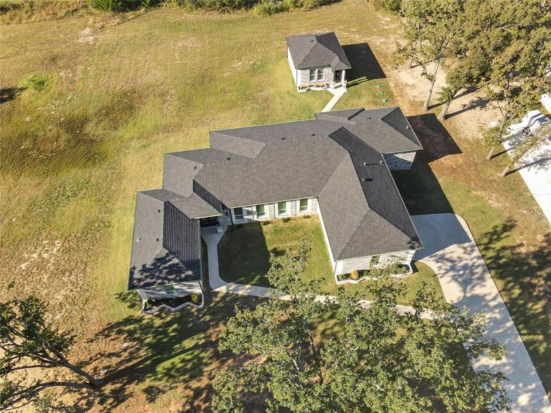 View from above of property