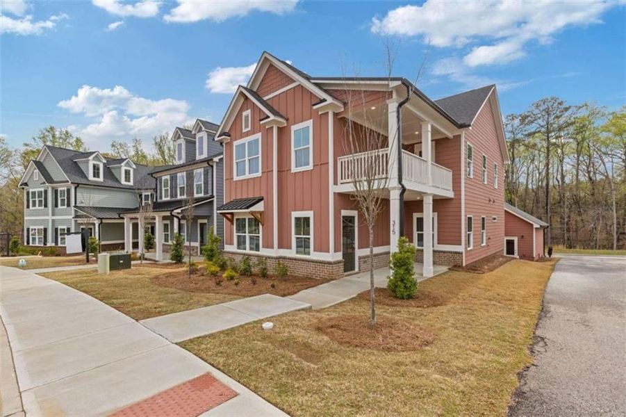 Front exterior of a new home in , Athens, GA, highlighting curb appeal (Image 27).