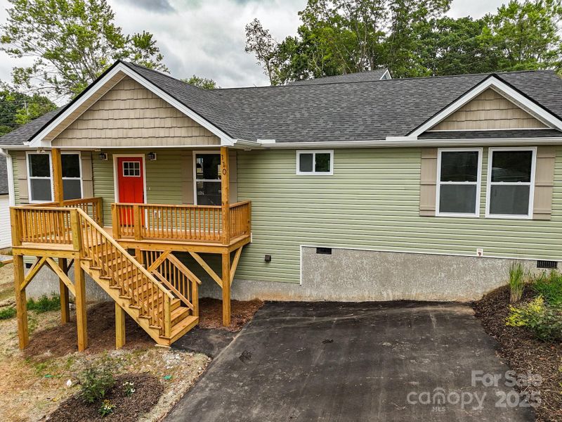 Front exterior of a new home in , Asheville, NC, highlighting curb appeal (Image 21). Front exterior of a new home in , Asheville, NC, highlighting curb appeal (Image 21).