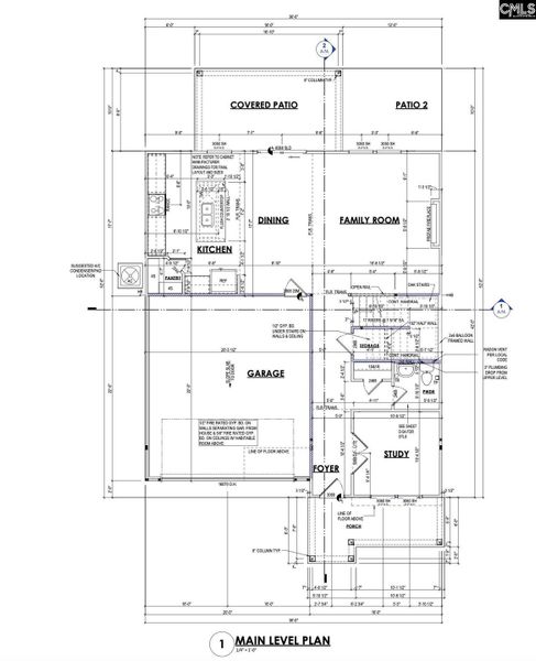 2D floor plan layout of this home in Boykin Hills, Chapin, SC (Image 3).