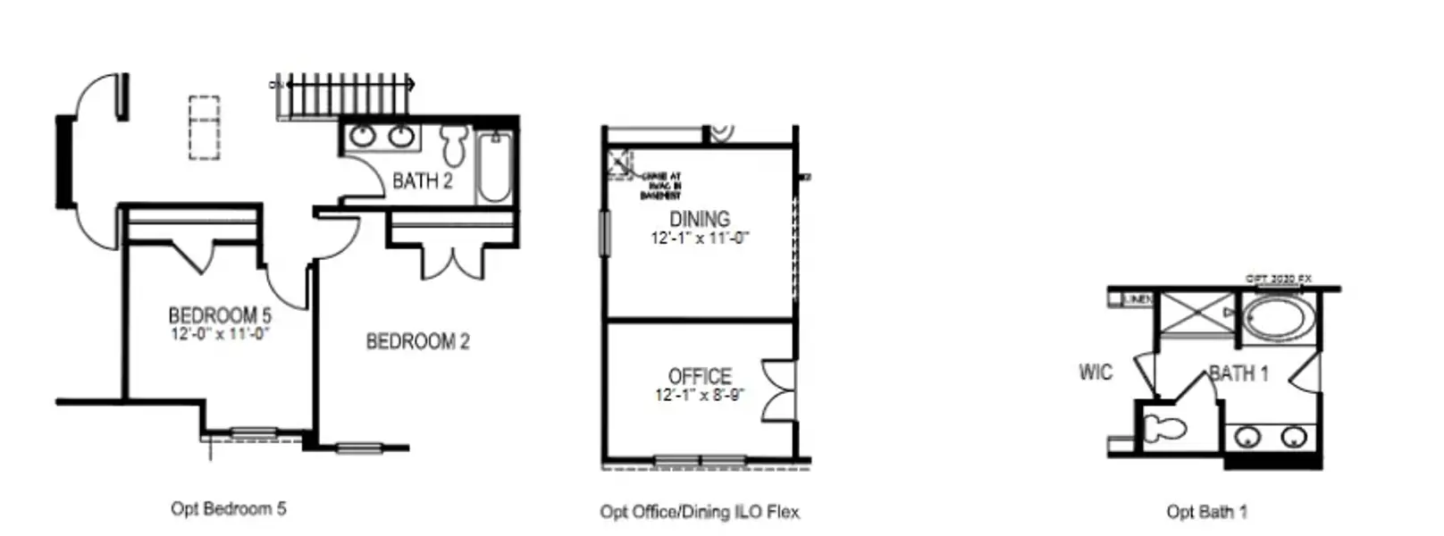 2D floor plan layout for the Hanover by D.R. Horton in Logan Farms, Mooresville, NC (Image 4).