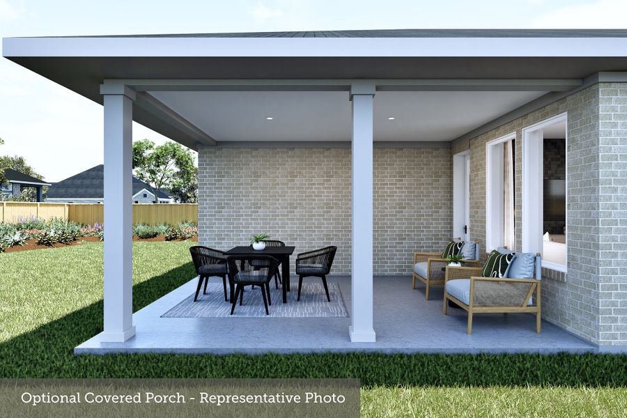 Representative exterior details of a home built from the The New Braunfels by David Weekley Homes in Creekshaw – Gardens, Royse City (Image 3).