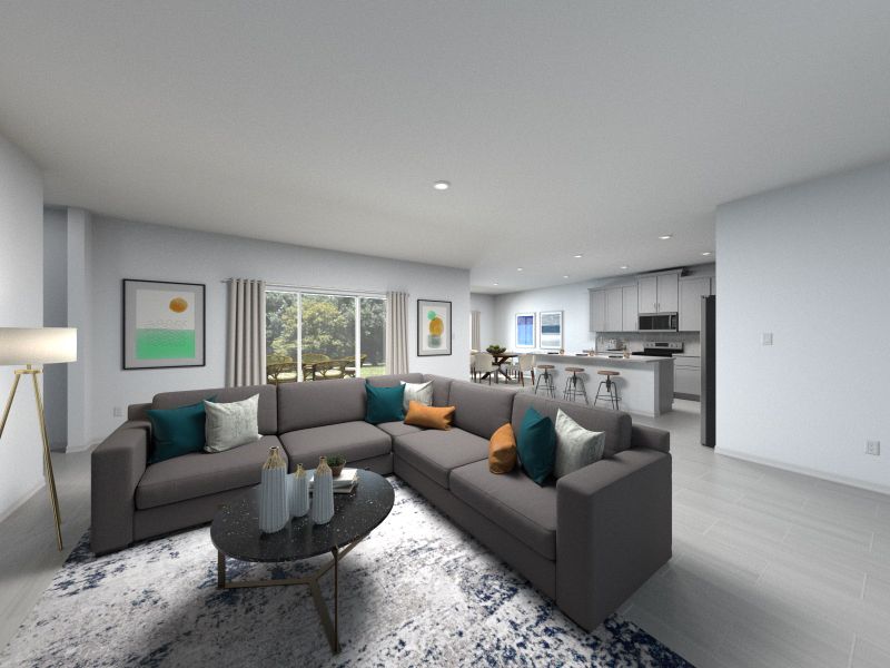 Furnished interior view inside a new home in Azalea Creek, Jacksonville (Image 5).