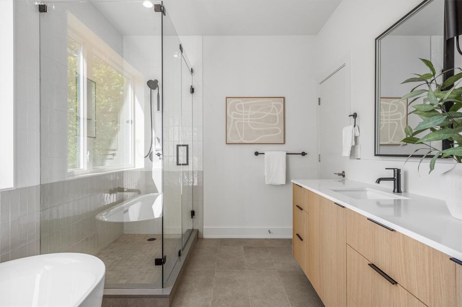 This primary ensuite rivals a day spa! This primary ensuite rivals a day spa!