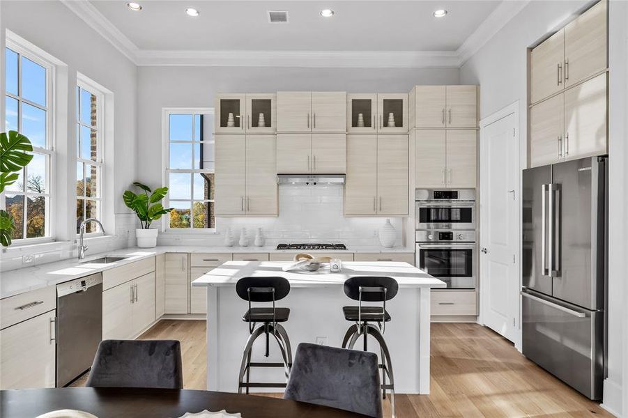 Image of model home with similar floorplan.