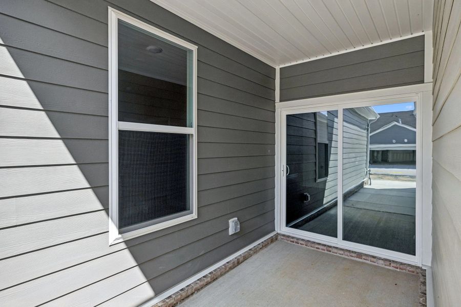 Exterior details and patio area of a home in Stewart's Glen | 55+ Community, Smyrna (Image 18).