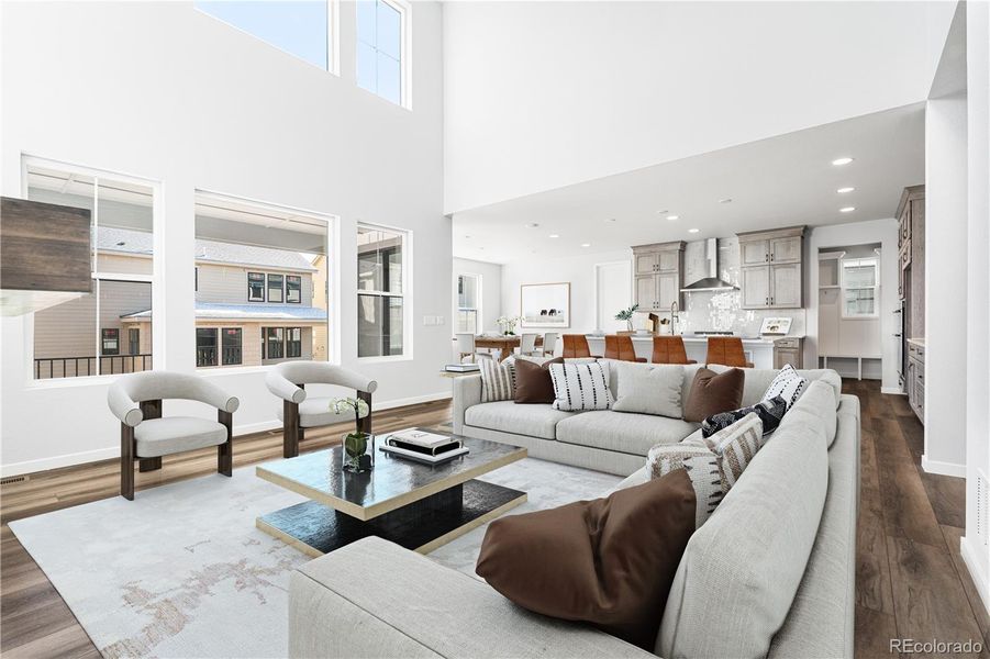 Furnished interior view inside a new home in Stargaze at Solstice, Littleton (Image 36).