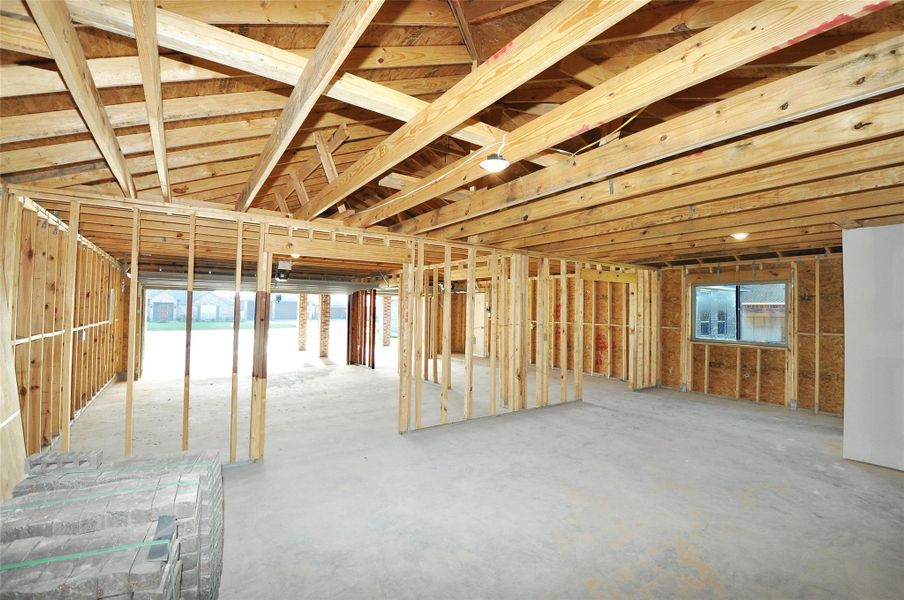 In-progress construction of a new home in Pedregal, League City, TX (Image 33).