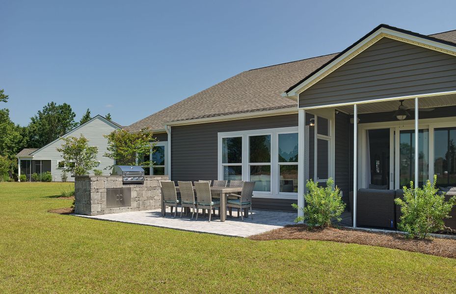Exterior details and patio area of a home in Carriage Estates, Lexington (Image 3).