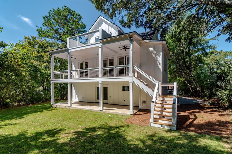 Exterior details and patio area of a home in , Charleston (Image 26).