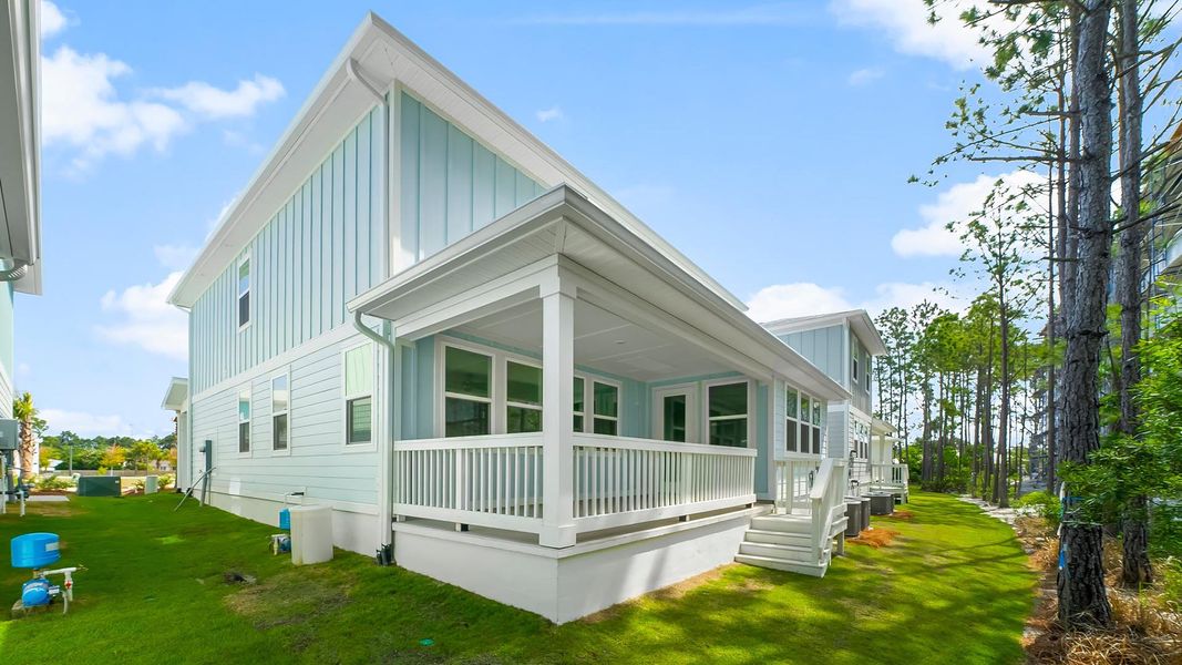 Exterior details and patio area of a home in Parkside, Santa Rosa Beach (Image 12).