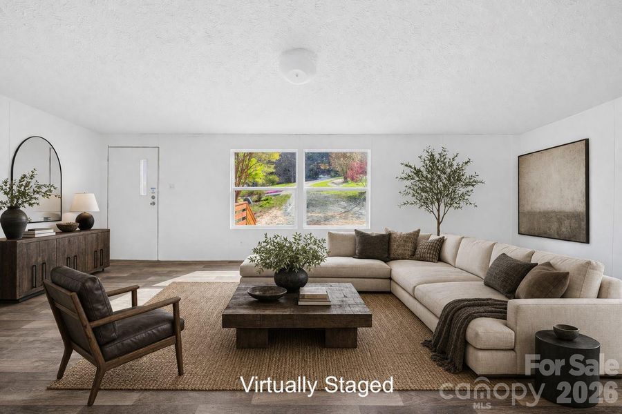 Virtually staged living room Virtually staged living room