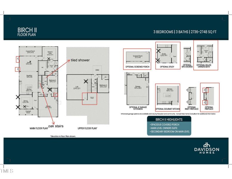 TBR0101 Birch II C floorplan options