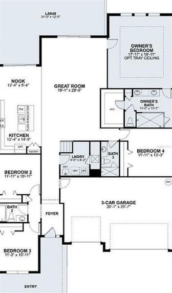 2D floor plan layout of this home in , St. Cloud, FL (Image 6).