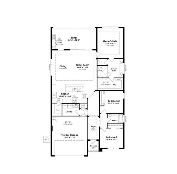 2D floor plan layout of this home in Mosaic, Port St. Lucie, FL (Image 2). 2D floor plan layout of this home in Mosaic, Port St. Lucie, FL (Image 2).