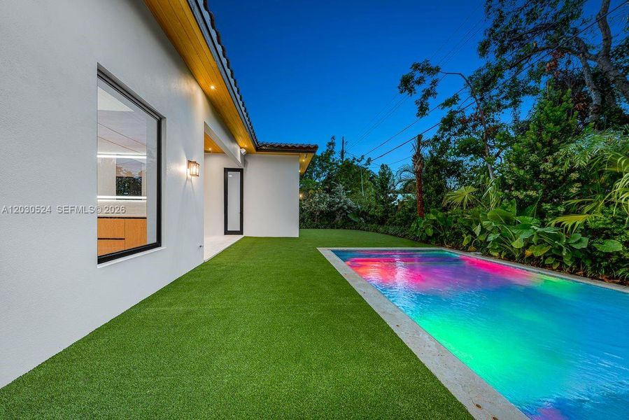 Exterior details and patio area of a home in , Miami (Image 27). Exterior details and patio area of a home in , Miami (Image 27).