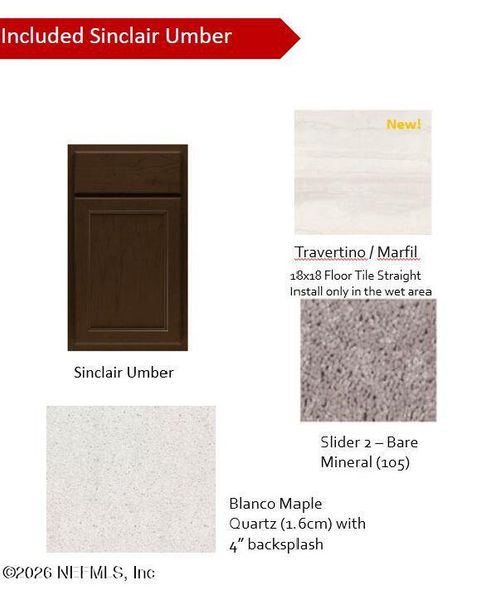 Sample of building materials used in homes in Wells Landing, Jacksonville (Image 26).