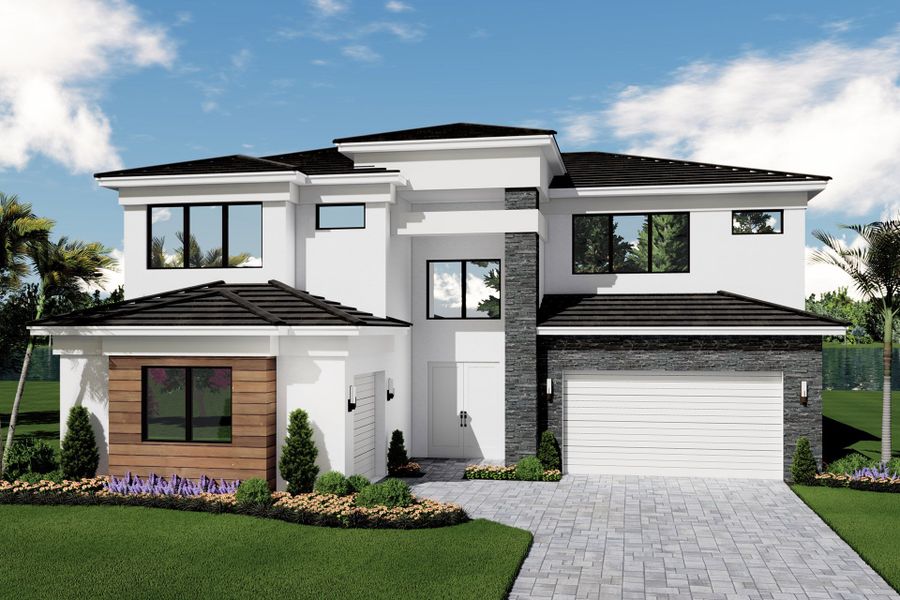 Representative exterior photo of a completed home built from the Sumatra Grand by GL Homes in Lotus Edge, Boca Raton, FL (Image 2).