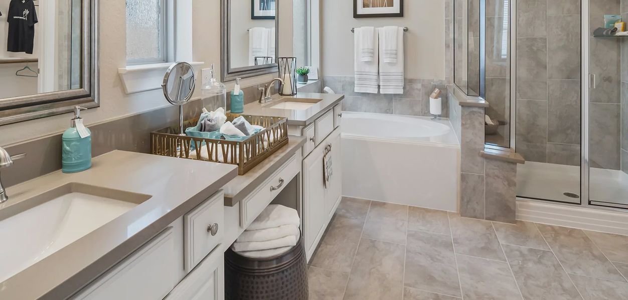Representative furnished interior of a home built from the Sawyer by Chesmar Homes in Brookewater 45's, Rosenberg (Image 5).