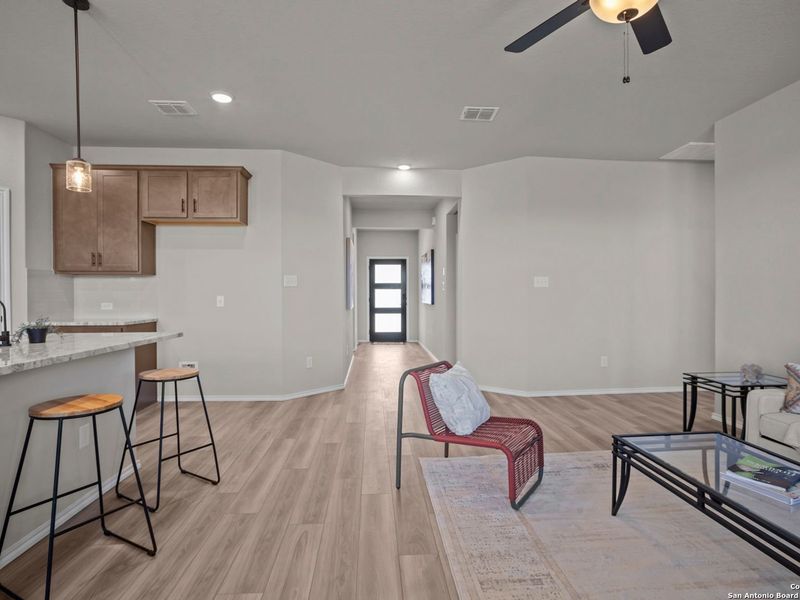 Furnished interior view inside a new home in Horizon Pointe, Converse (Image 4).