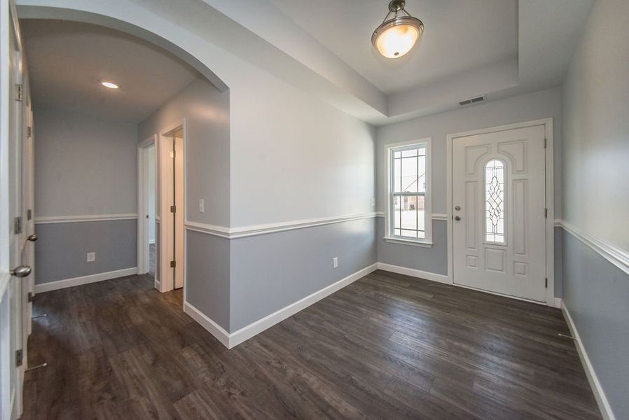 Representative unfurnished interior of a home built from the Franklin by Enchanted Homes in Guadalupe Heights, Seguin (Image 48).